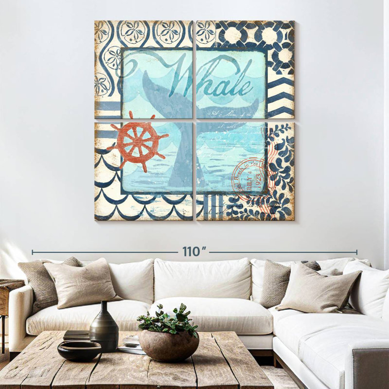 Brampt Ocean Depths Whale Tail, 74" H x 74" W