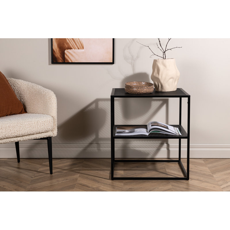 Jake-Tyler Frame Coffee Table with Storage, Black