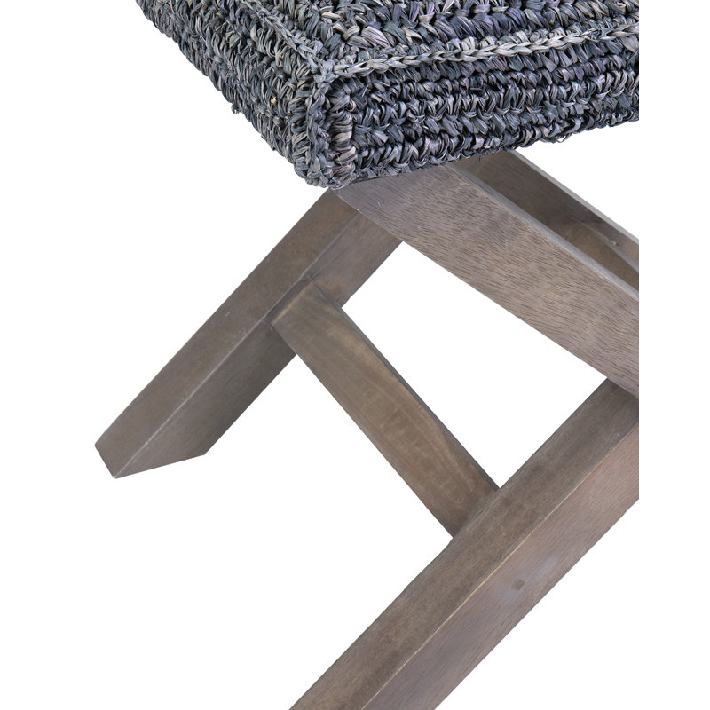 Bowden Solid Wood Accent Stool, Gray