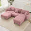 Canapé 3 places avec 2 repose-pieds Boucle-985539176-985539170