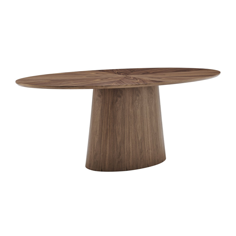 Table ovale Adara en noyer américain à motif d'étoiles, Walnut