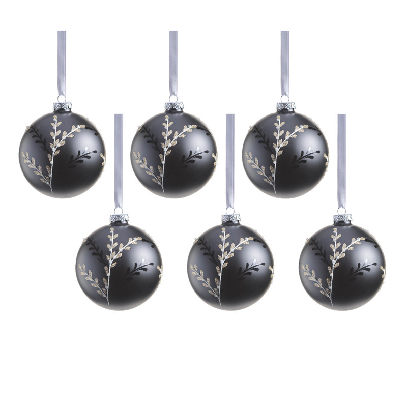 Ensemble de boules en verre Patrin, H 4 po x l 4 po x P 4 po, 6