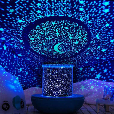 Veilleuse Enfant, Lampe Projecteur 360°Rotation Romantique,Veilleuse Bébé  Étoiles, Lampes de Chevet Lampes d