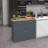 Rolling Kitchen Island With Drop Leaf Wood Breakfast Bar(No Include Stool)