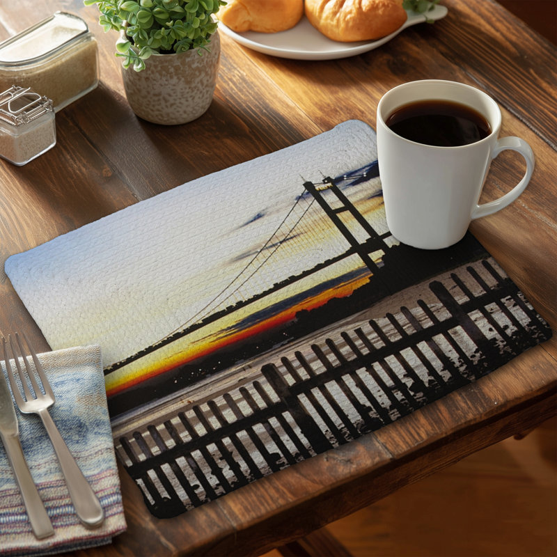 Bridge by Sunset Braided Polyester Placemat | Home Decor
