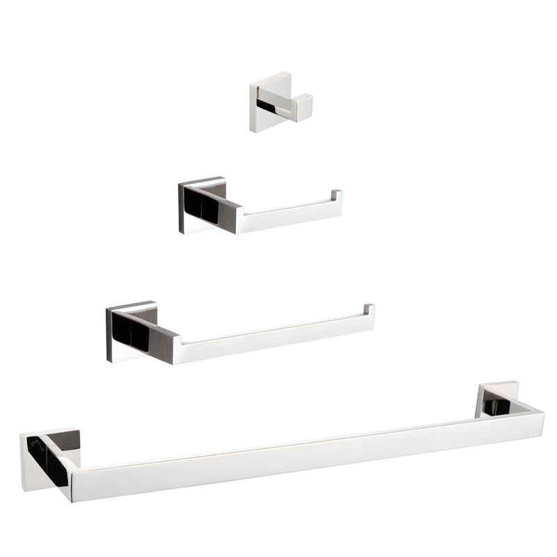4 Bathroom Hardware - Made Of 304, Rust- Sturdiness. Versatile For Different Rooms. Modern Feature, Scratch- Surface. Simple Install With Supplied Kit 304 , Reliability. Use In Various Spaces.