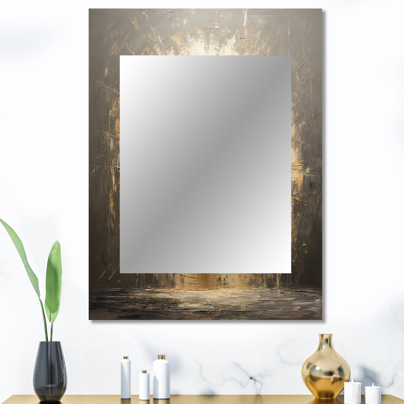 Zen Meditation Position - Meditation Unique Wall Mirror, Traditional Mirror, Printed Metal Art, 40" x 30"