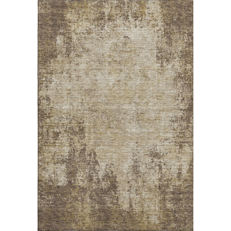 Premium Machine Washable Prisco Brown Rug
