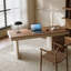 Bureau moderne de 55,12 po brun et crème-2118044249