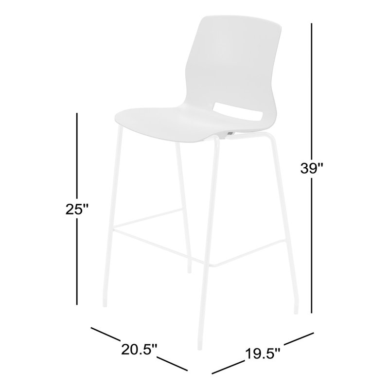 Tabouret de bar Wille Lola, Rouge Peri, Tabouret de comptoir (assise de 25 po de hauteur)