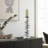 Modern Metal Aluminum Spiral Ring Pillar or Taper Candle Holder with Clear Square Base - Contemporary Sculptural Design Accent Decor for Stylish Tabletop or Shelf Display-87058135-87058132