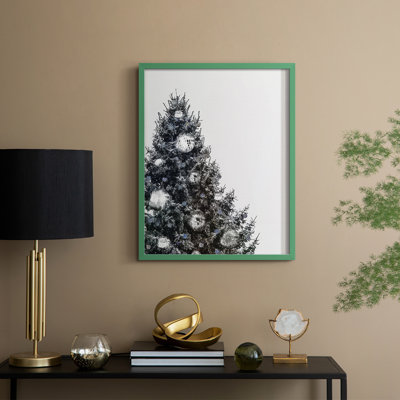 Disco Christmas Tree II Framed Print - Solid Wood