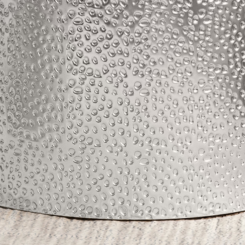 Table d'appoint en métal, Argent