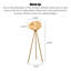 Lampe sur pied en bois massif tissé de bambou de style japonais