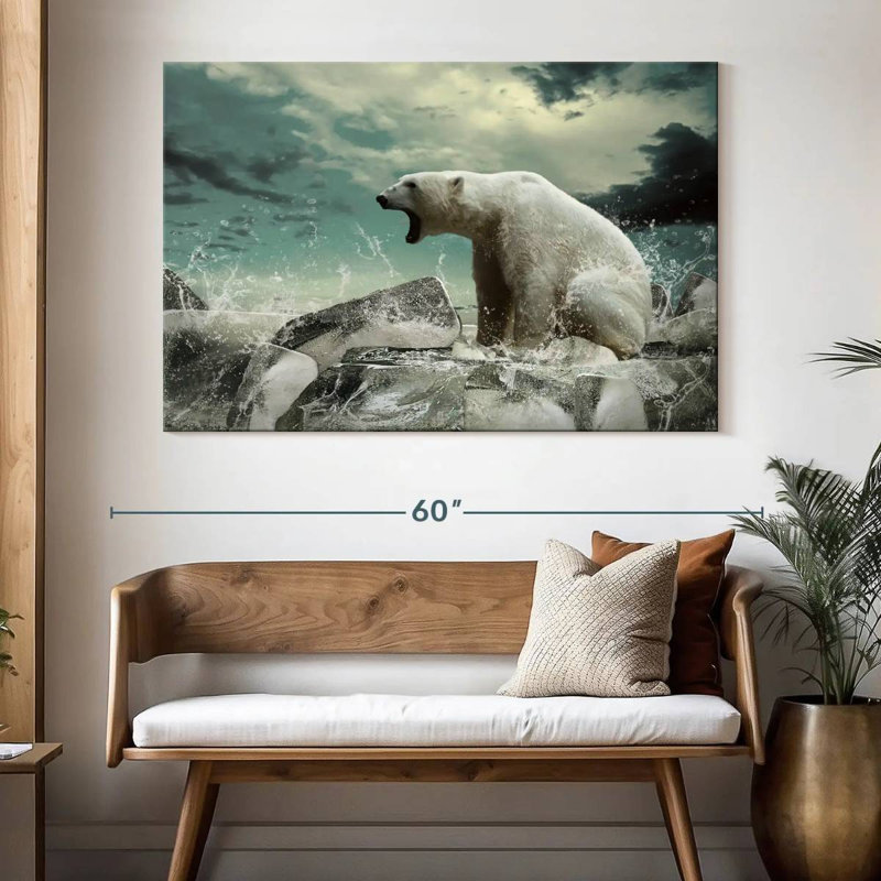Polar Bear Rage, 34" H x 51" W