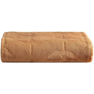 Jeté, literie en peluche ultra douce et gaufrée, couverture pour canapé et lit (brun oies, 50 po x 70 po)