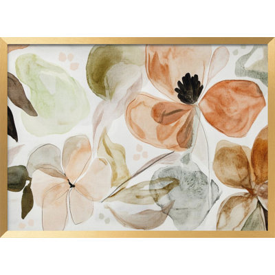 "Earthybloomno6", art mural texturé encadré