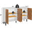 58" Modern Coffee Bar with 4 Doors-1209349941