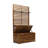 Storage Bench With Rack In Wood - Finish For Entry 17.35 In. Deep X 37 Wide 66.92 High Entryway -Hued Style 37" 66.92" 17.35"