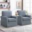 Fauteuil d'appoint pivotant à rayures 33 po Eilzabeth-1922048479