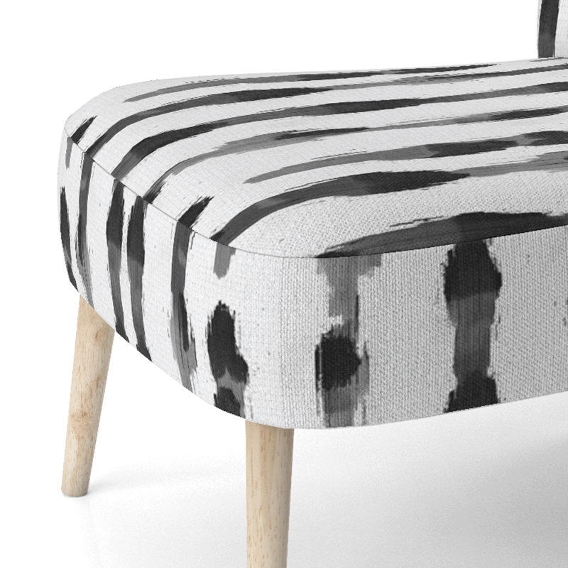 Chaise d'appoint moderne - chaise Ikat Minimal, Chaise d'appoint sans accoudoirs