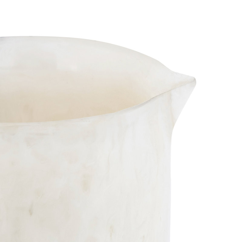 White Resin Pitcher Length 7.87; Height 10"