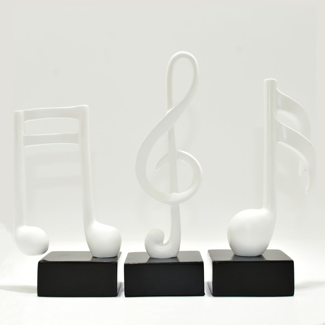 Adam & Friends Home Decor Muscial Notes, 16Th, Double 16Th & Treble Clef Sculpture | 3-Piece Lifestyle Group Distribution 