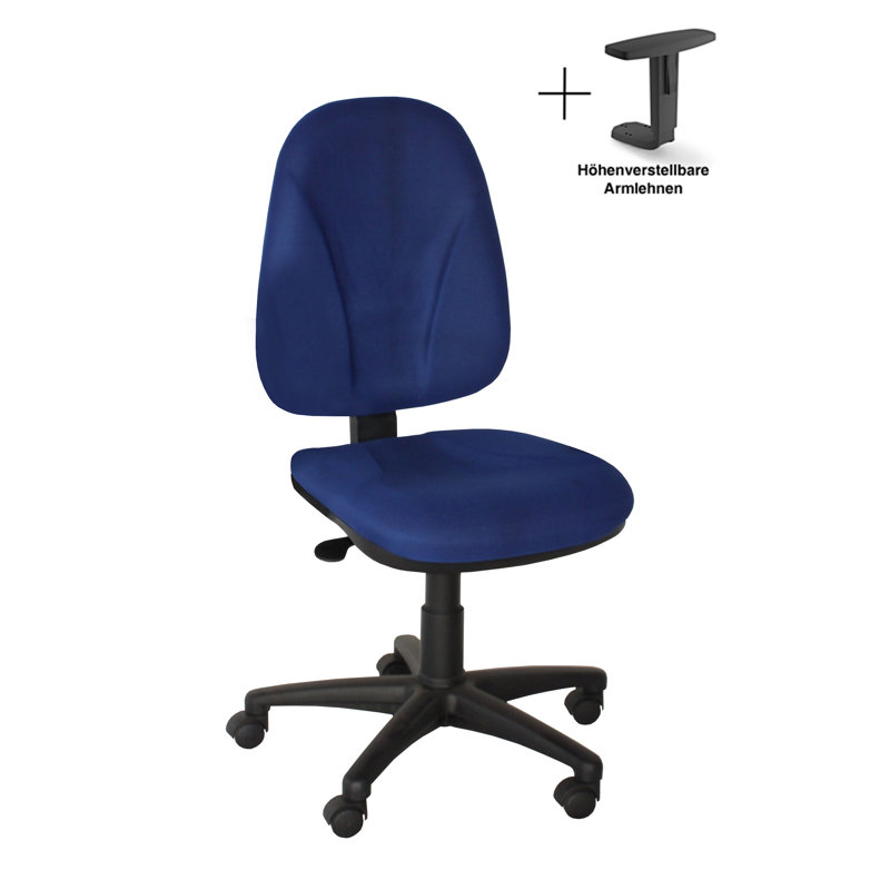Symple Stuff Mesh Office Chair, Blue, Armless