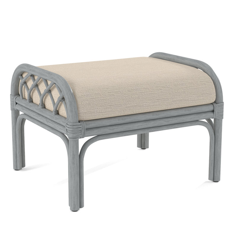 Edgewater Ottoman, Brown Geometric, 0456-33, Nickel