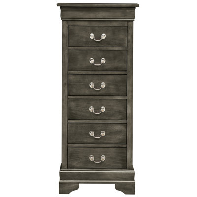 Coffre à lingerie G3105 de Glory Furniture, gris - Coffre de chambre à coucher avec moulures courbées, glissières à queue d'aronde anglaise, guides centraux en métal pour une utilisation sécuritaire H 51 po x l 16 po x P 72 po By Furniture Traditional