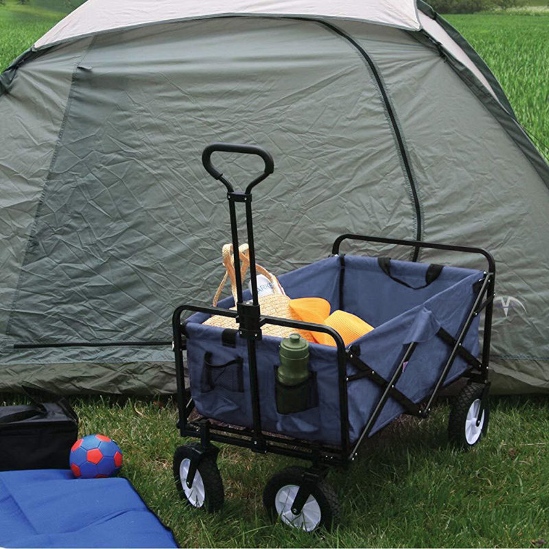 Lavender 25cm H x 80cm W x 44cm D 50kg Garden Portable Hand Truck Trolley, Blue