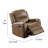 Charles Manual Recliner Chair,  Faux Leather, Solid Wood-106065310