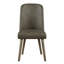 Ensemble de 2 chaises d'appoint rembourrées grises et en chêne gris