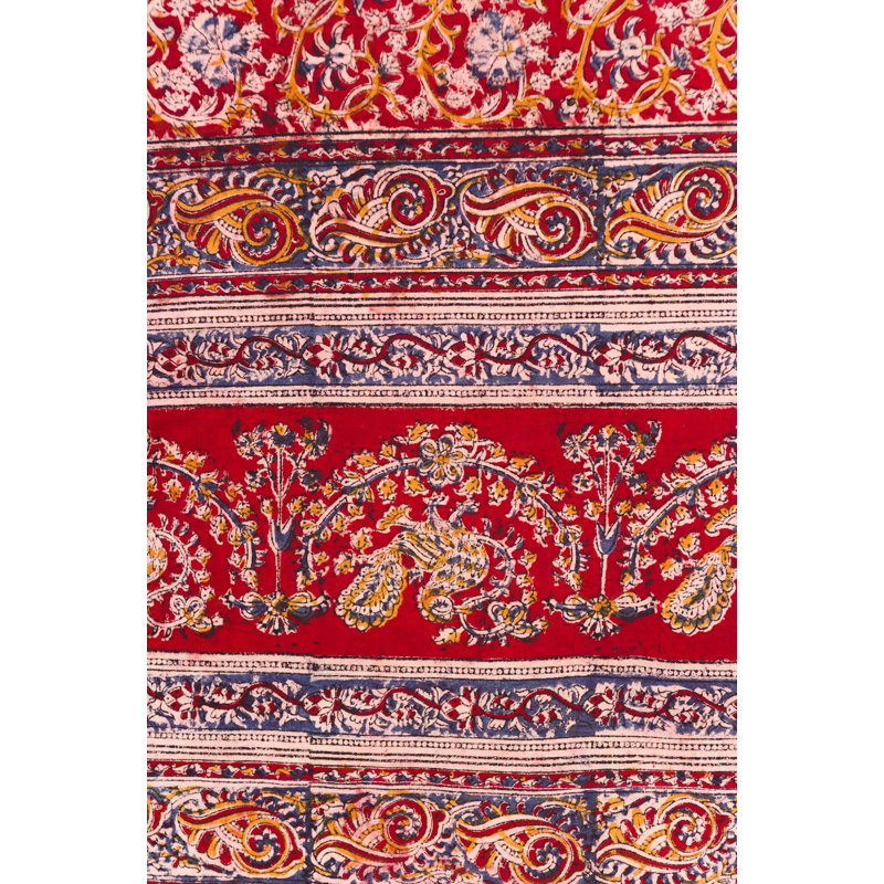 Orellana 100% Cotton Room Darkening Curtain, Rust