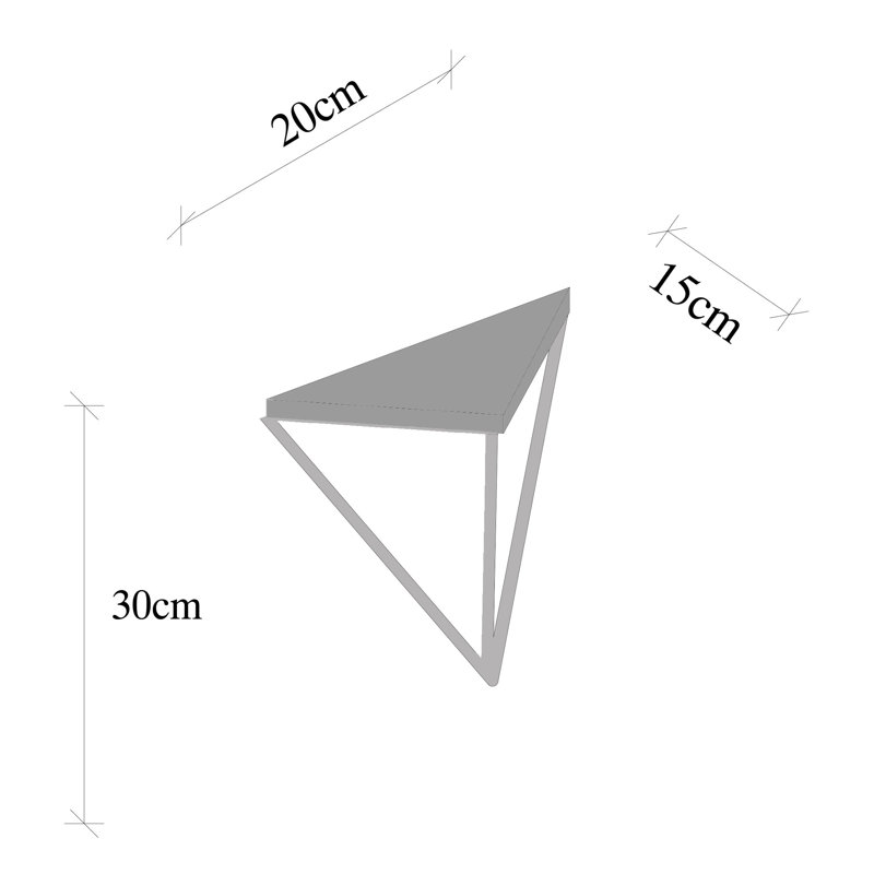 Triangle Spruce Solid Wood Accent Shelf