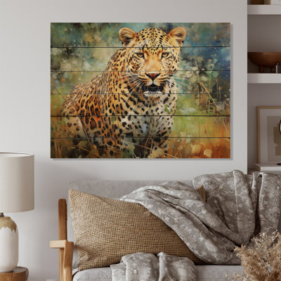 Leopard Grace IV sur bois