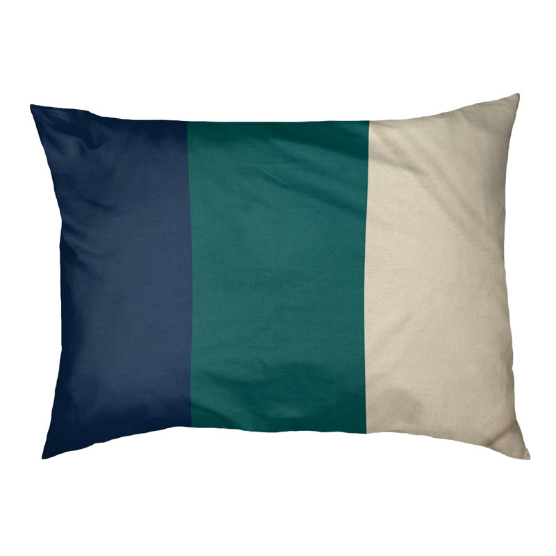 Coussin extérieur Phoenix, Moyen (l 28 po x P 18 po x H 9,5 po), Bleu marine / vert nord-ouest / crème