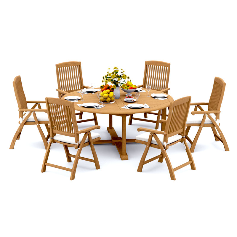 Marley Outdoor - Piece Teak Dining Set, 6