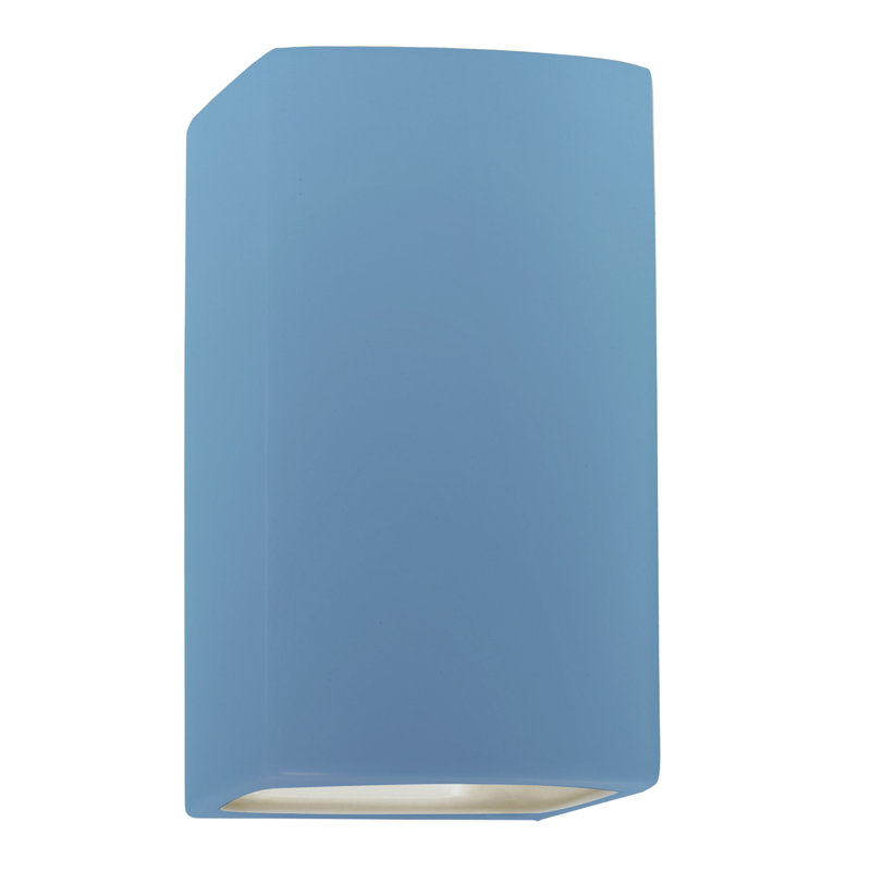 Krimhilde Ada Flush Mounted Sconce, Gloss White, 13.5" H x 7.25" W x 6.5" D, Incandescent