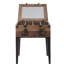 Table d'appoint en chêne rustique et gris mat avec pieds fuselés