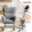 Rocking Chair For Adults, High Back Upholstered Nursing Chair Comfy Armchair With Metal Legs And Wood Base For Living Room, Bedroom, Balcony-975136426