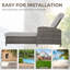 Chaise longue inclinable avec coussins 62,5 po