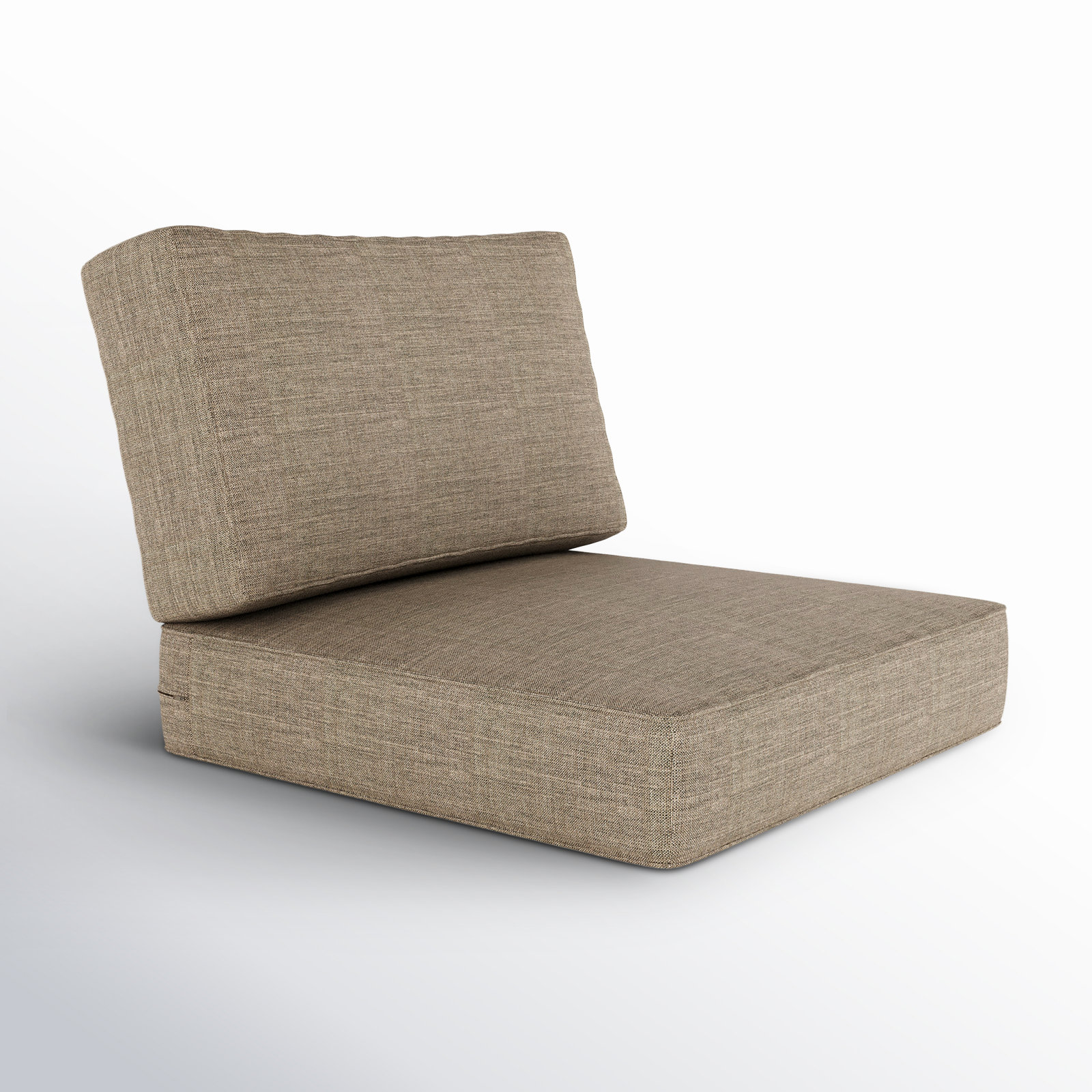Lani 29" Sunbrella® Seat and Back Cushion, Cast Shale Sunbrella® Plainweave