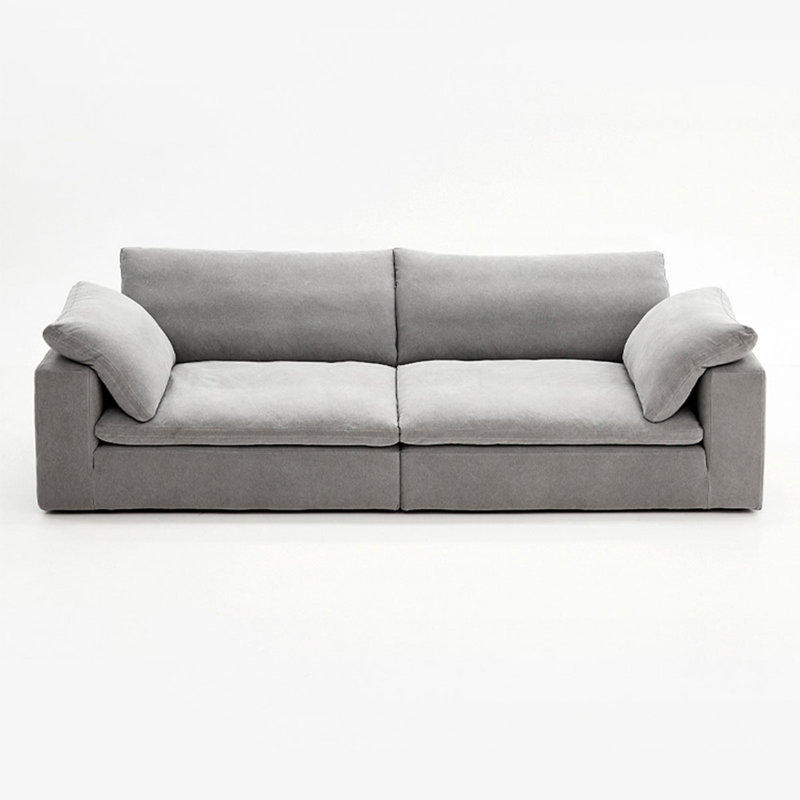 Canapé modulaire gris en polyester, 31.5" H x 110.24" W x 45.28" D