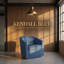 Fauteuil d'appoint pivotant en velours bleu Kendall - Confort moderne Mid-Century pour le salon-652716154
