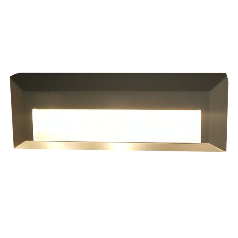 Black Cast Aluminum LED Step Light with PVC Ground Spike
