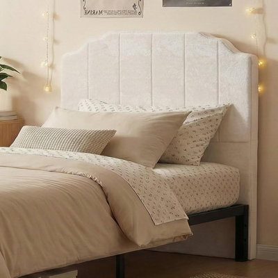 Upholstered Headboard For Bed, No Assembly Required