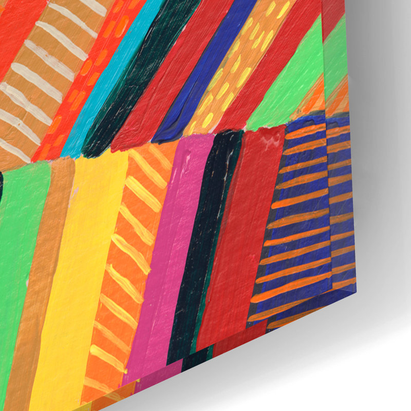 «Rainbow Fields I» par Regina Moore, H 12 po x l 16 po x P 0,13 po
