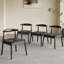 Ensemble de 2 chaises de salle à manger de style Mid-Century avec structure en chêne massif et siège tissé à la main Weave-2128415581-2128415583