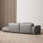Gray Genuine Leather Modular Sofa cushion couch